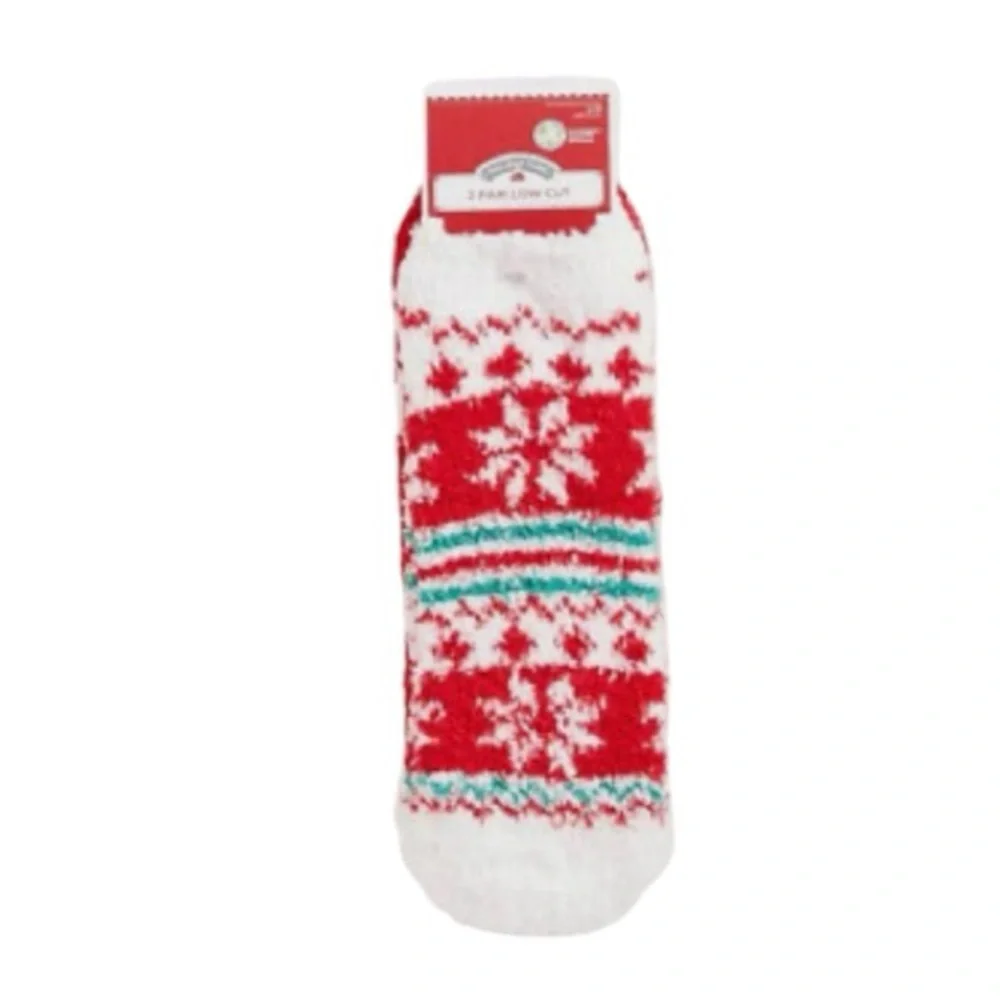 Holiday Time Women's 2 Pair Low Cut Socks